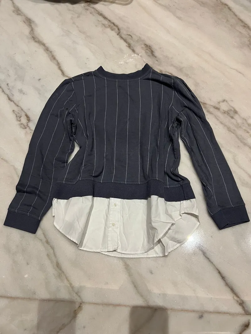 ZARA Streetwear Casual Sweater Wanita white gray photo 1