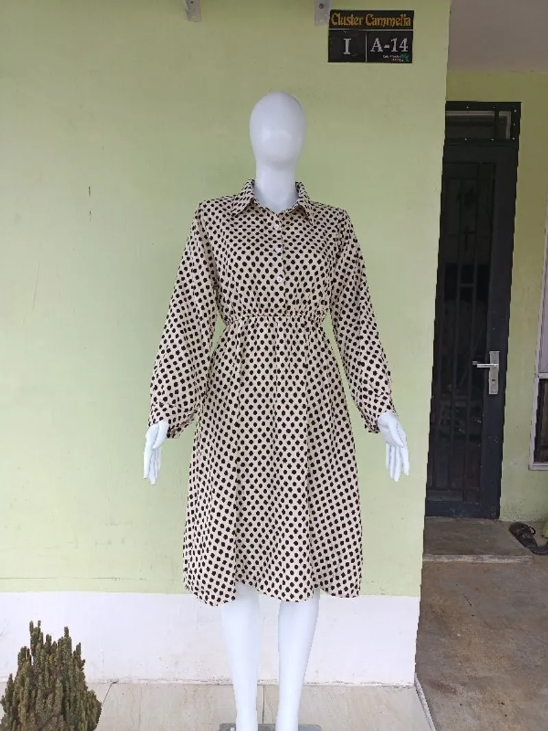 DRESS POLKADOT MEWAH LUCU photo 1