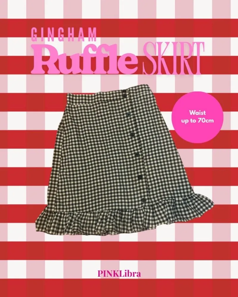 Gingham ruffle skirt photo 1