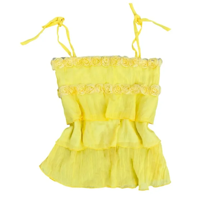 Floral ruffle cami top photo 1