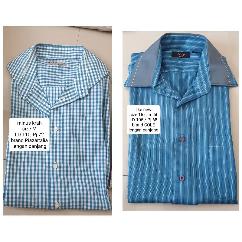 Paket 13 pcs kemeja cowok campur brand luar lokal photo 1
