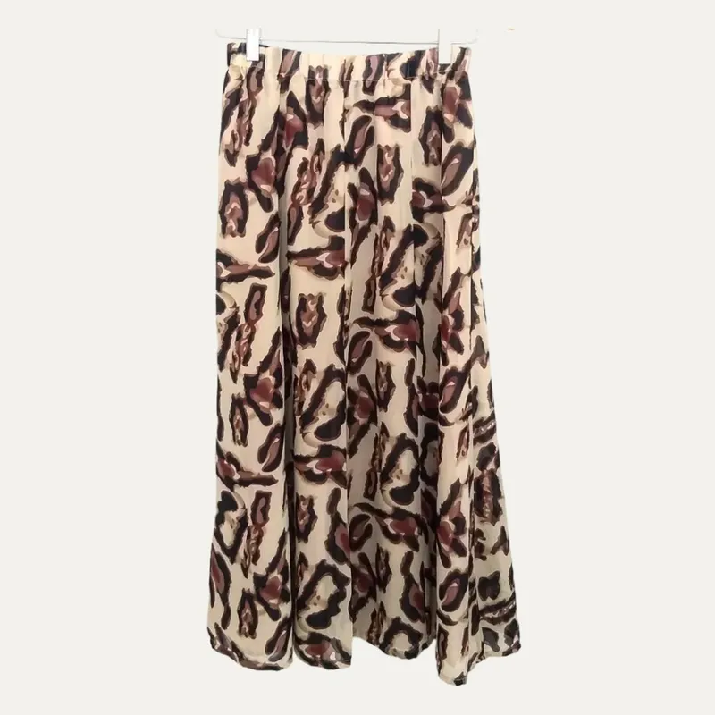 Casual Maxi skirt Wanita brown black photo 1