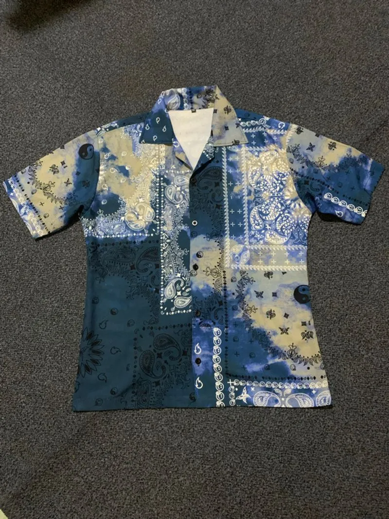 Shirt / Kemeja Bandana Blue Unisex photo 1