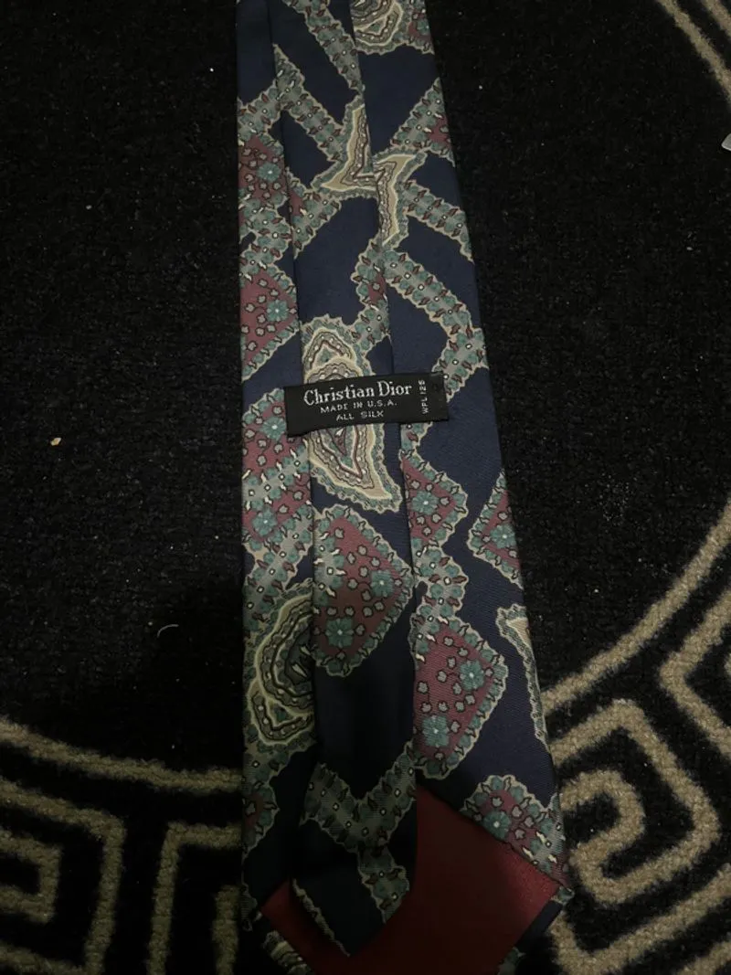 Dasi Cheistian dior monsieur silk tie made in usa photo 1