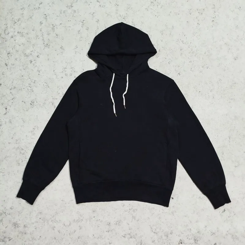 Hoodie UNIQLO BASIC hitam casual Side pocket saku samping photo 1