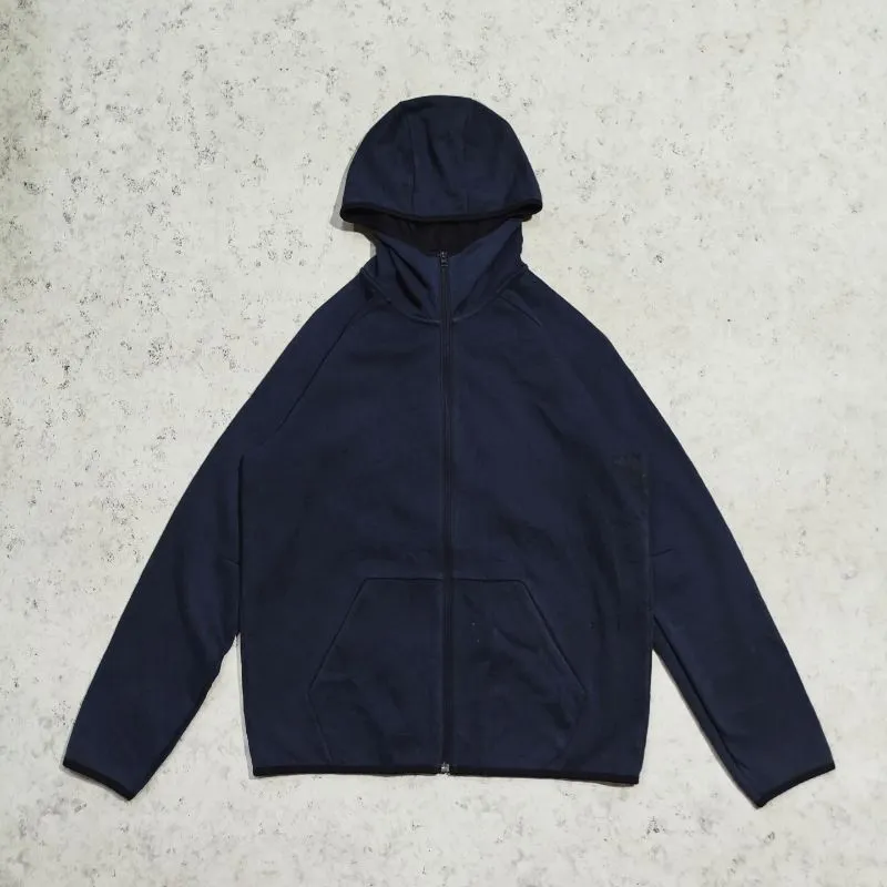 Hoodie pria UNIQLO TECH Navy biru dongker casual photo 1