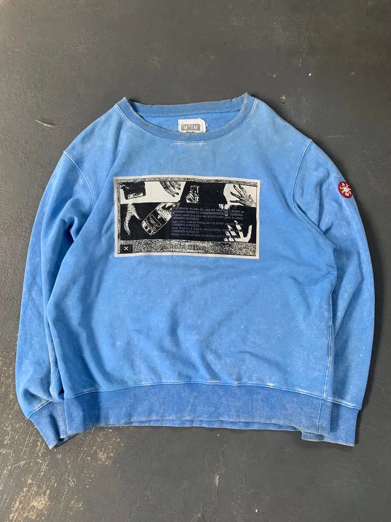 Cav Empt Streetwear Y2K Sweater Pria blue photo 1