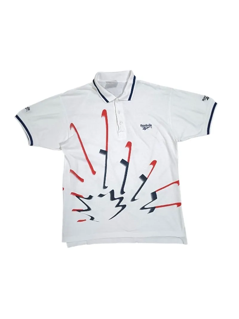 Reebok Tennis polo t-shirt Men's vintage photo 1