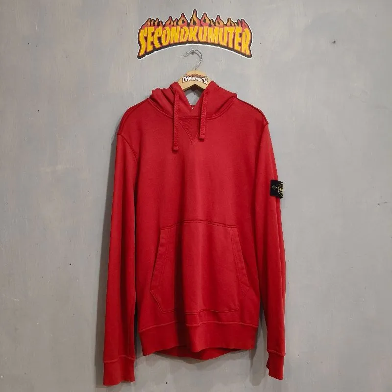 Stone island authentic hoodie red photo 1