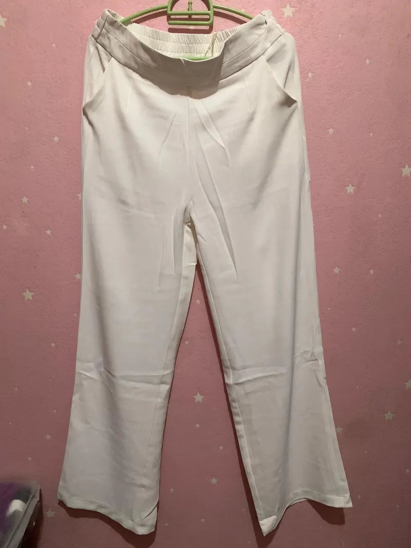 Luxury Minimalist Casual trouser Wanita white photo 1
