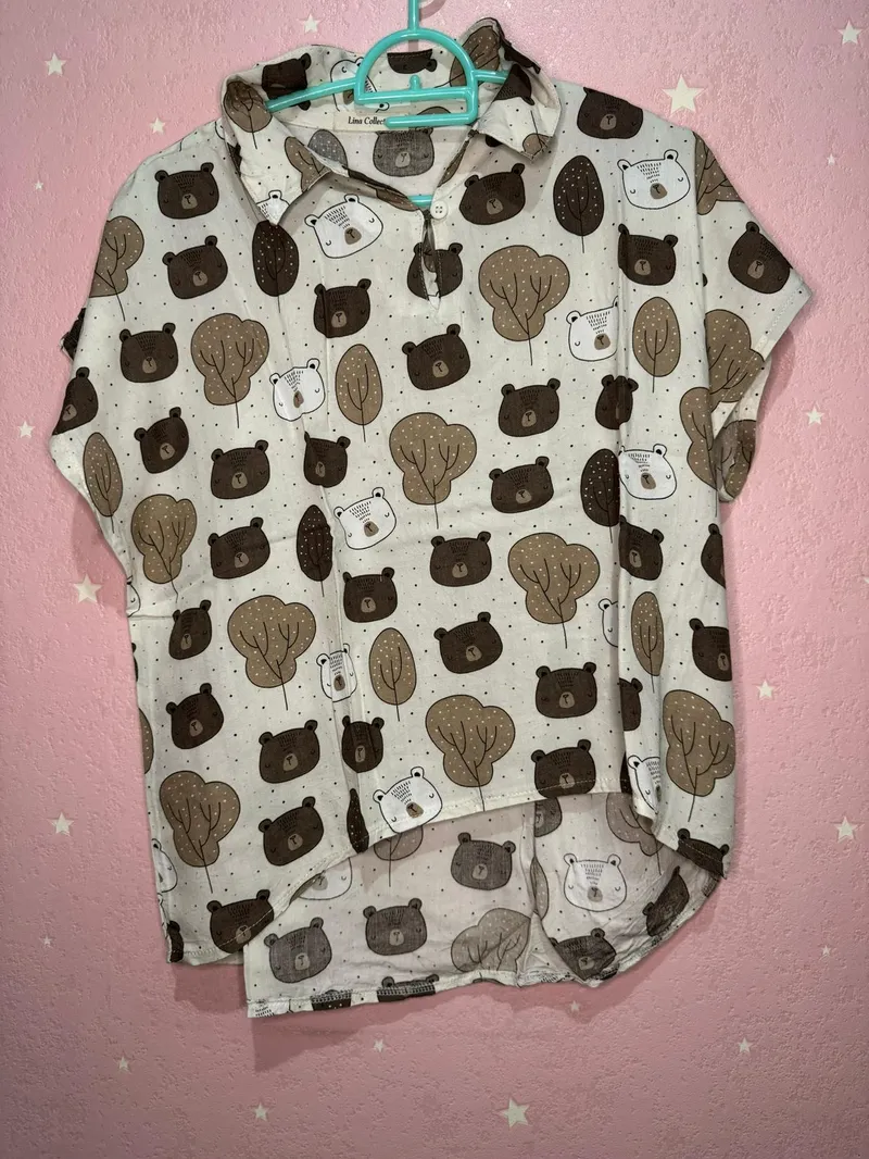 Casual T-shirt Wanita tan photo 1