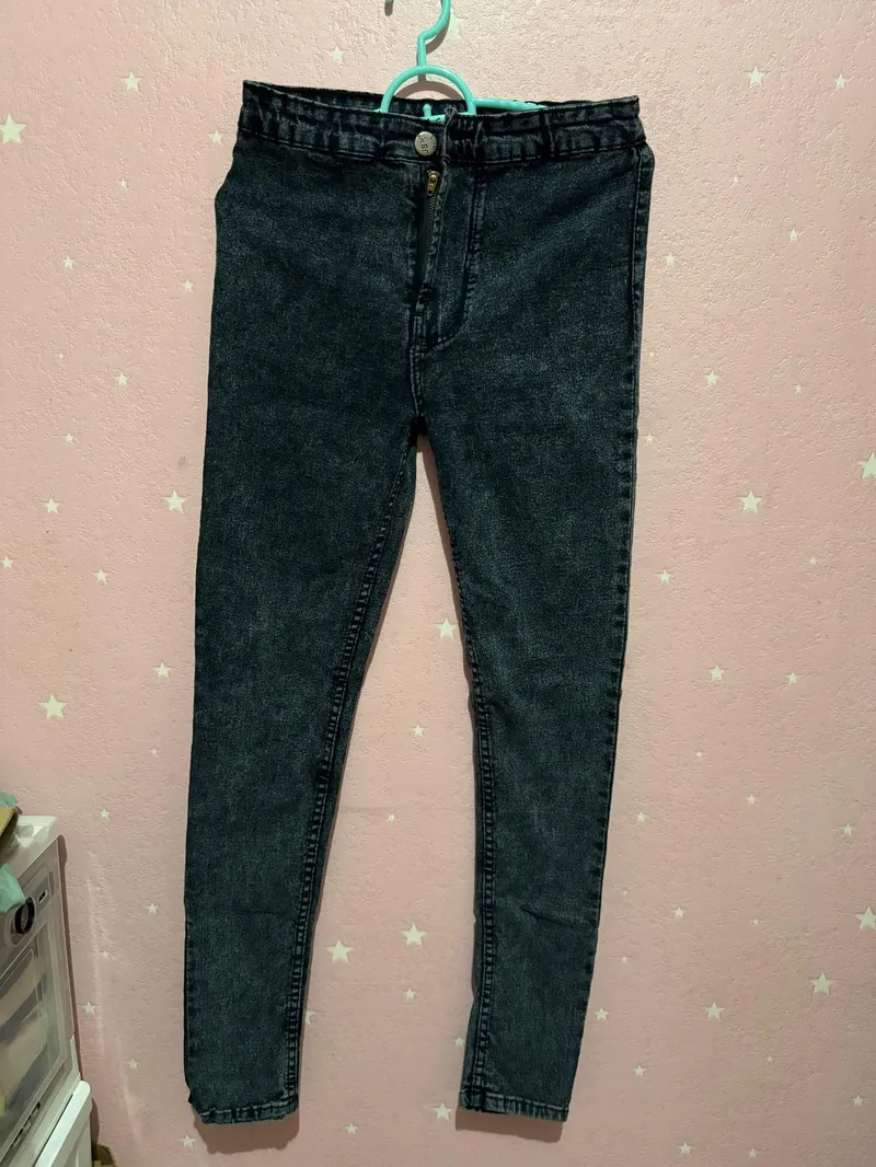 Casual Skinny jeans Wanita black photo 1