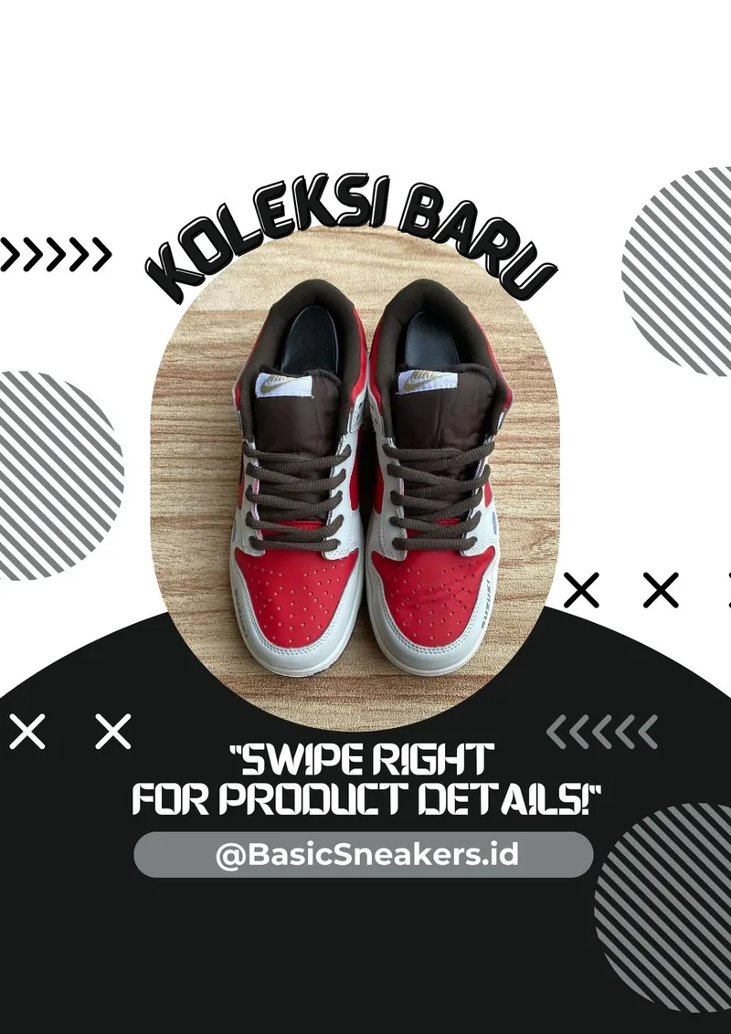 Nike Sportswear Casual Sneakers Pria white red photo 1
