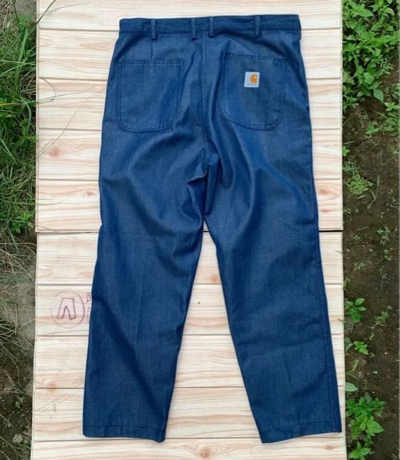 CARHARTT Size 34 raw denim hemmed like new mulus photo 1