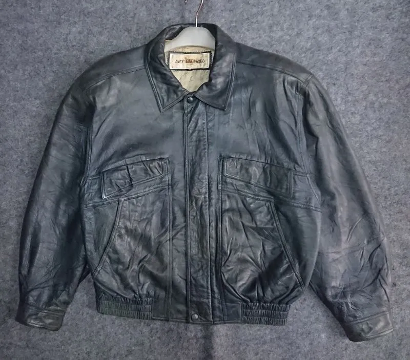 Vintage Boxy Harrington Jaket Leather by Art Glenhill  photo 1