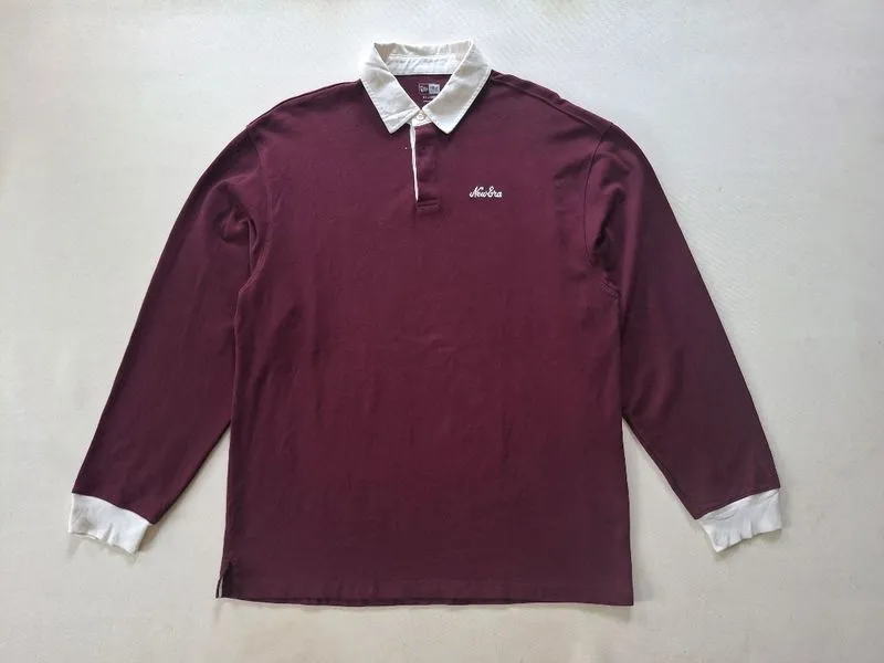 POLO SHIRT LONGSLEEVE RUGBY NEW ERA ORIGINAL 100% photo 1