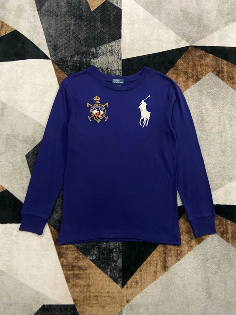 2000s Polo Ralph Lauren France Embroidered Logo Longsleeve N photo 1