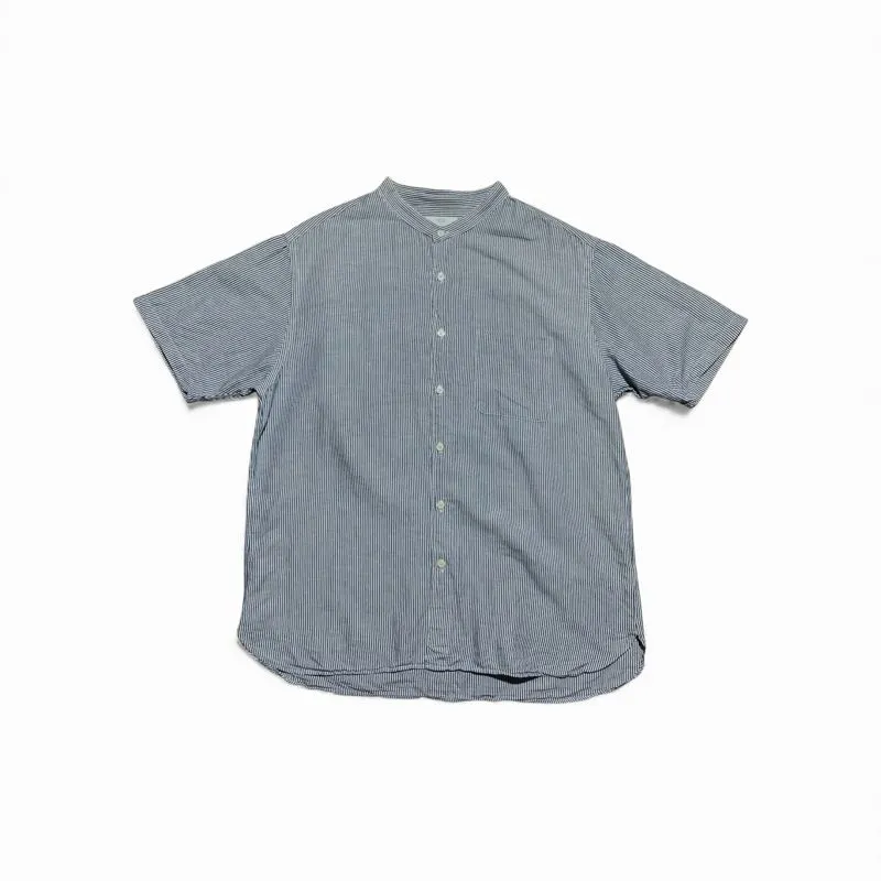 Uniqlo Linen Sanghai Hickory Button Shirt photo 1