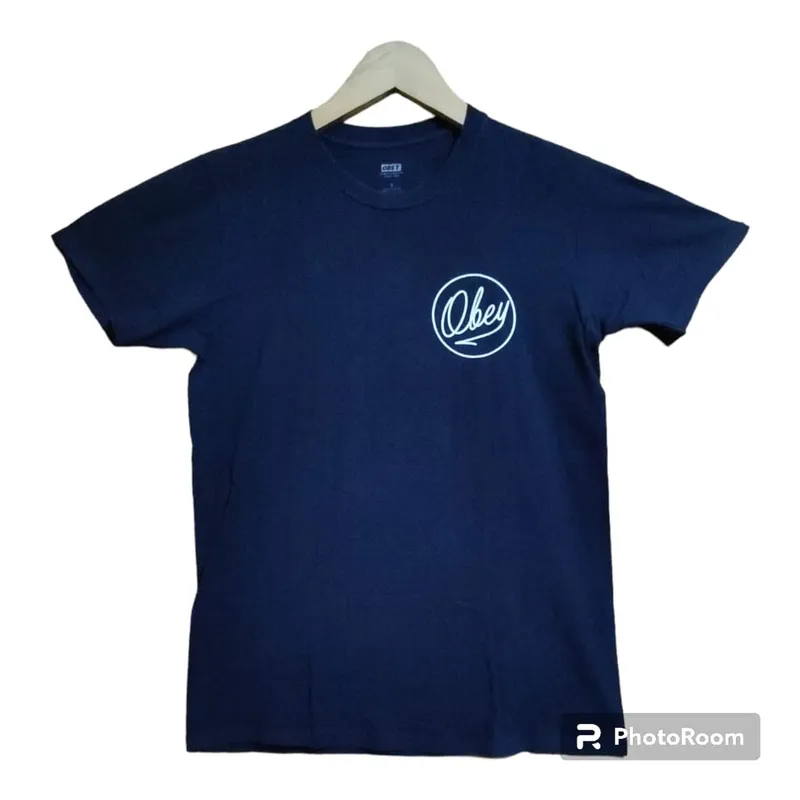 Obey T-shirt Pria navy photo 1