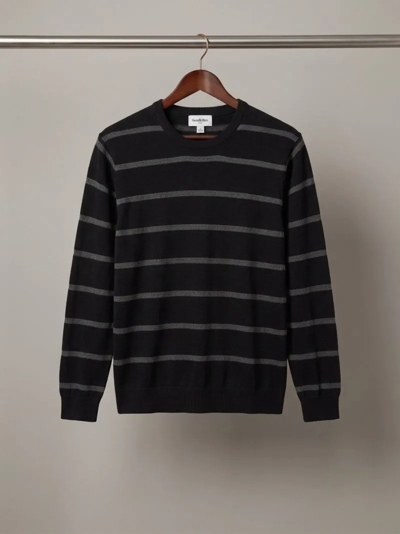 Sweater Rajut Motif Salur Mewah Pria photo 1