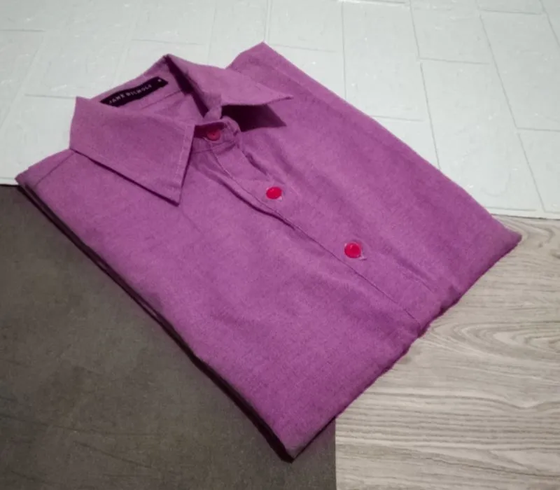 Kemeja Ungu Tangan Pendek photo 1