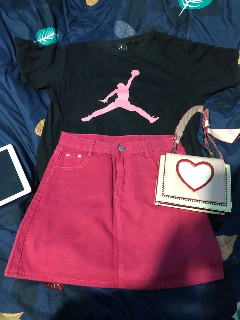 Casual Wanita pink black photo 1