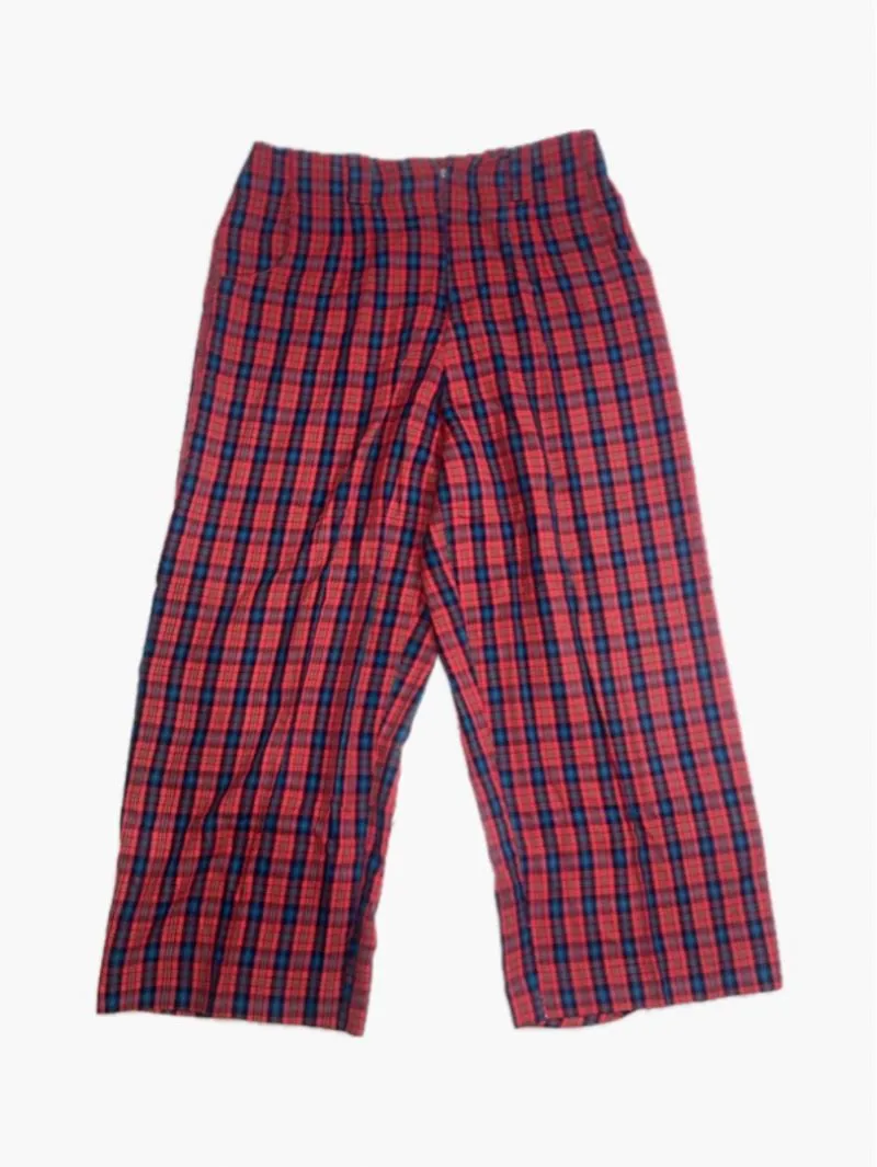Tartan pants hand made, Merah (Red) photo 1