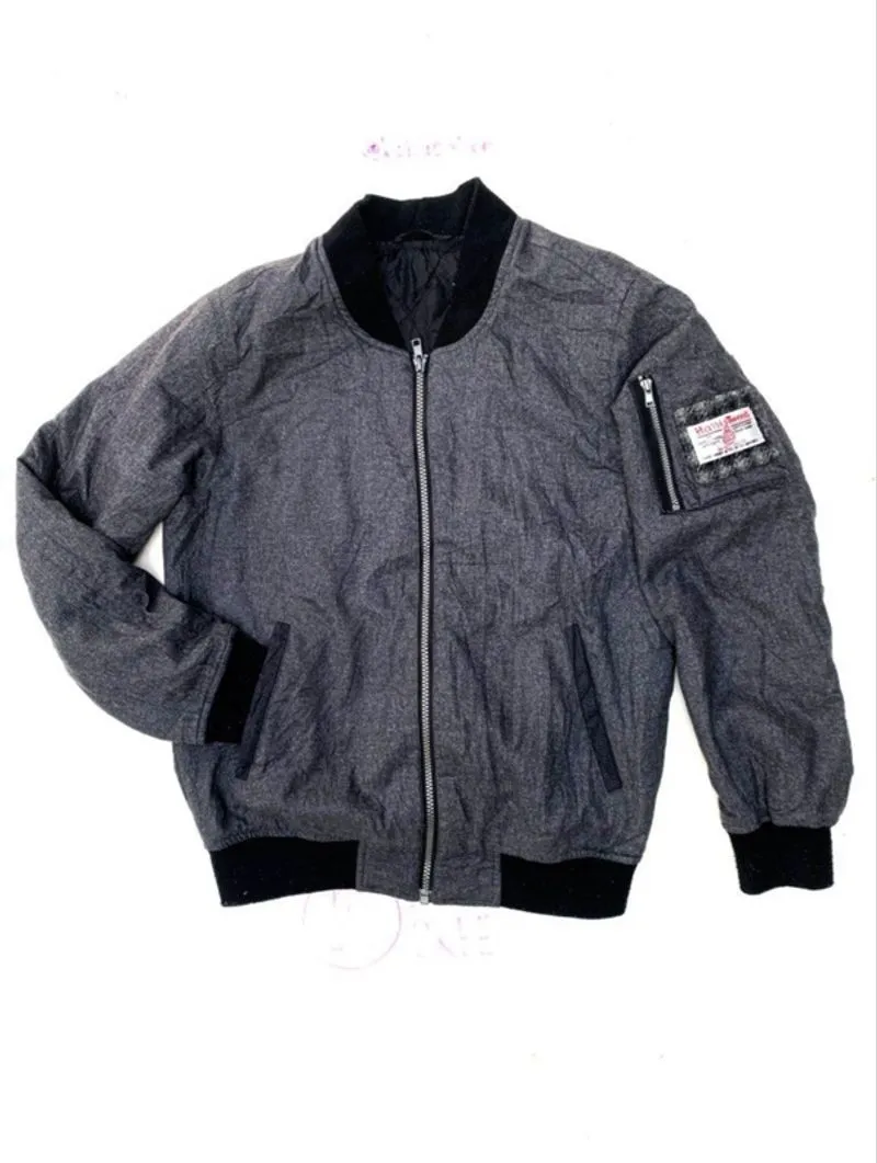 Jacket Bomber HARRIS TWEED japan S-M 62x50 mulus tebal hanga photo 1