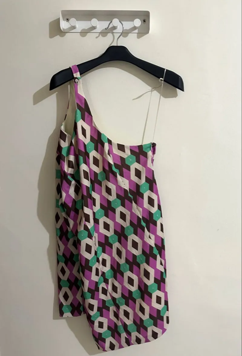 Zara One Sleeve Mini Dress Zara Retro Cut Out Sleeve Dress photo 1