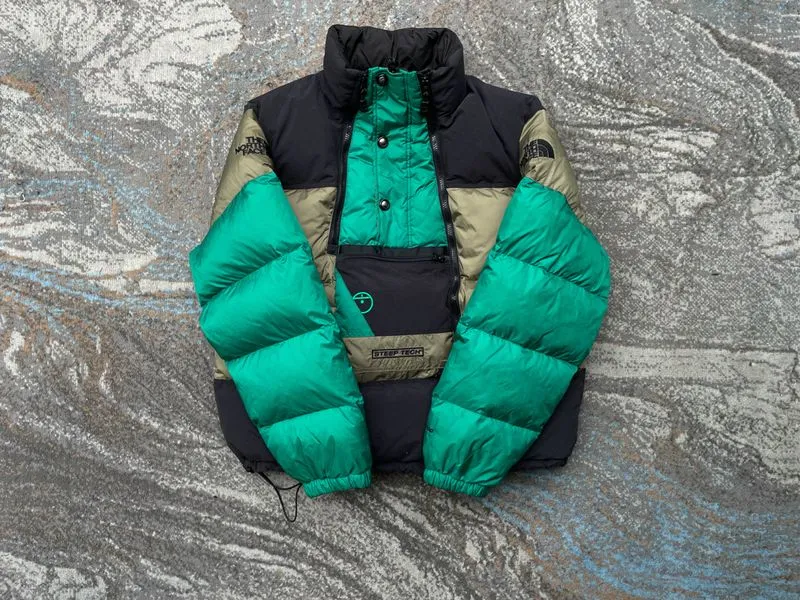 The North Face steeptech 91s remastered down jacket Green te photo 1