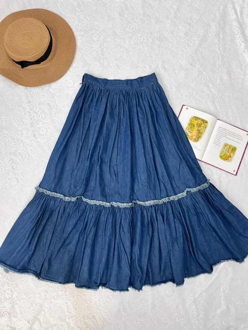 Soft jeans skirt photo 1