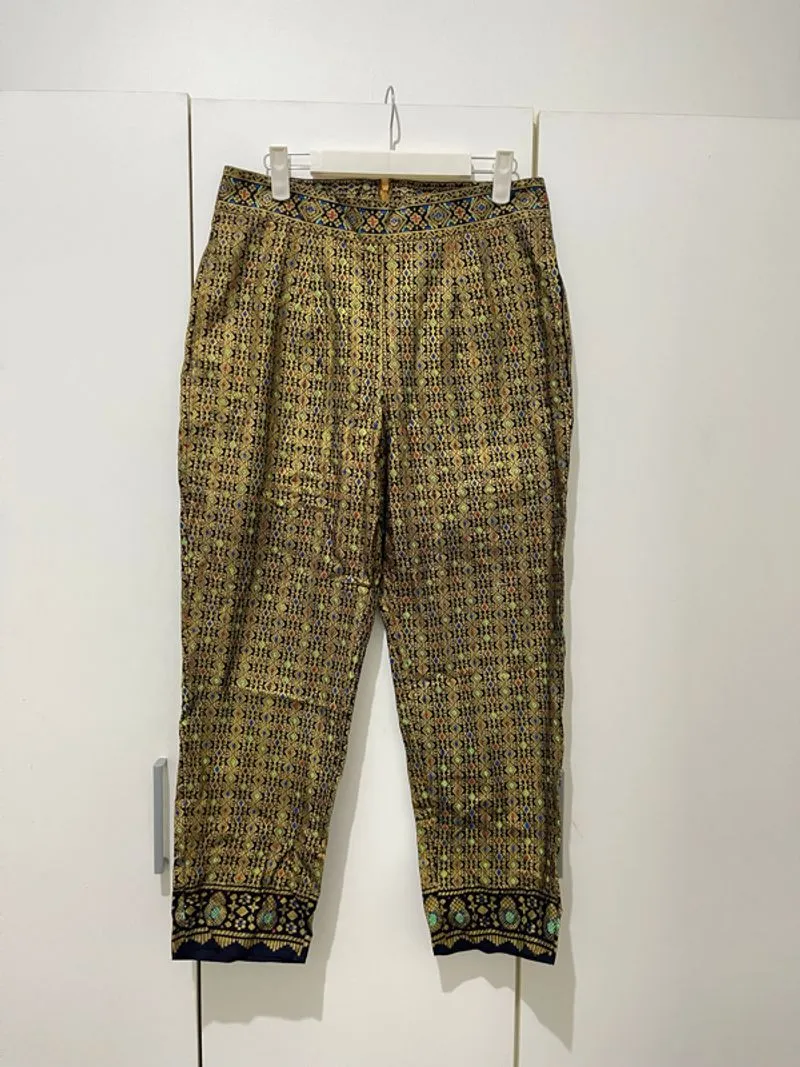 Tailored Gold Ethnic Pants photo 1