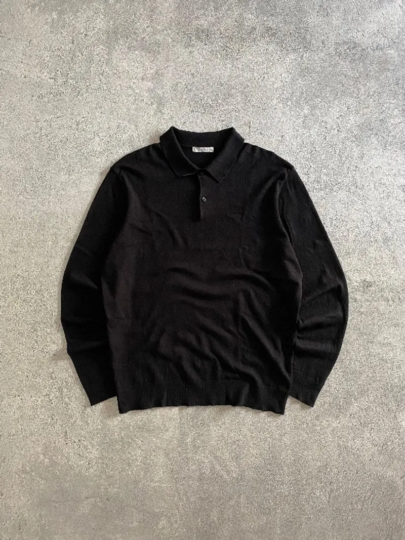 Long Sleeve Knit Polo Topten photo 1