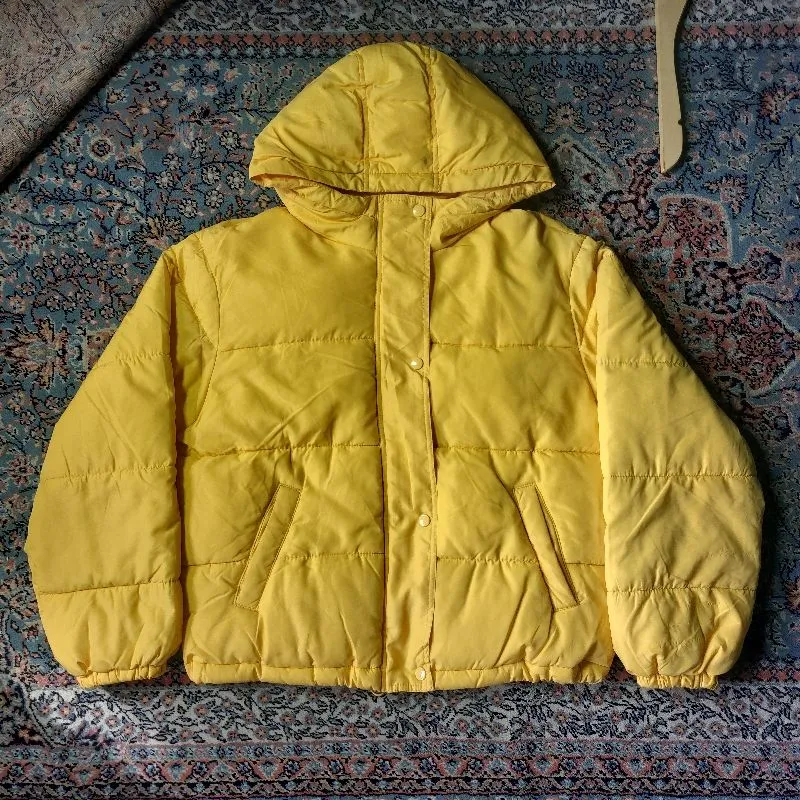 Yellow Puffer Jacket Boxy photo 1