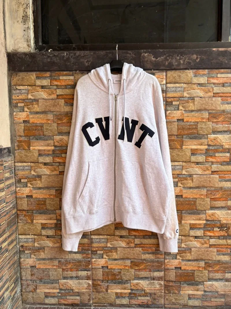 [Termurah] Covernat Oversized Double Zip Misty Grey Hoodie  photo 1