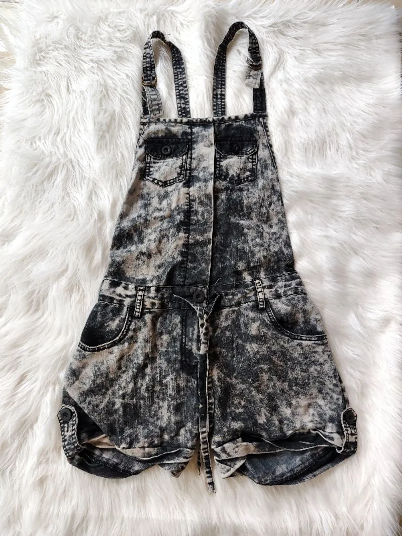 Jumpsuit Import Denim Pendek Gaya Casual photo 1