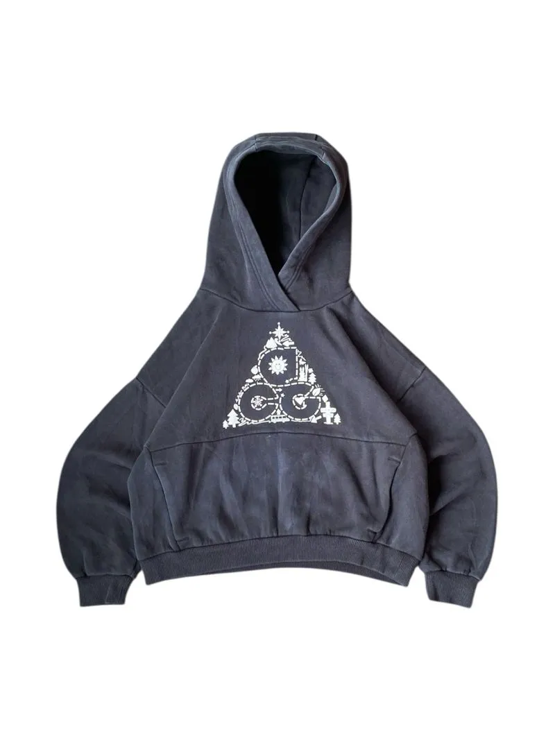 Nike ACG Icon Youth Black Oversized Hoodie Fleece Sweatshirt photo 1