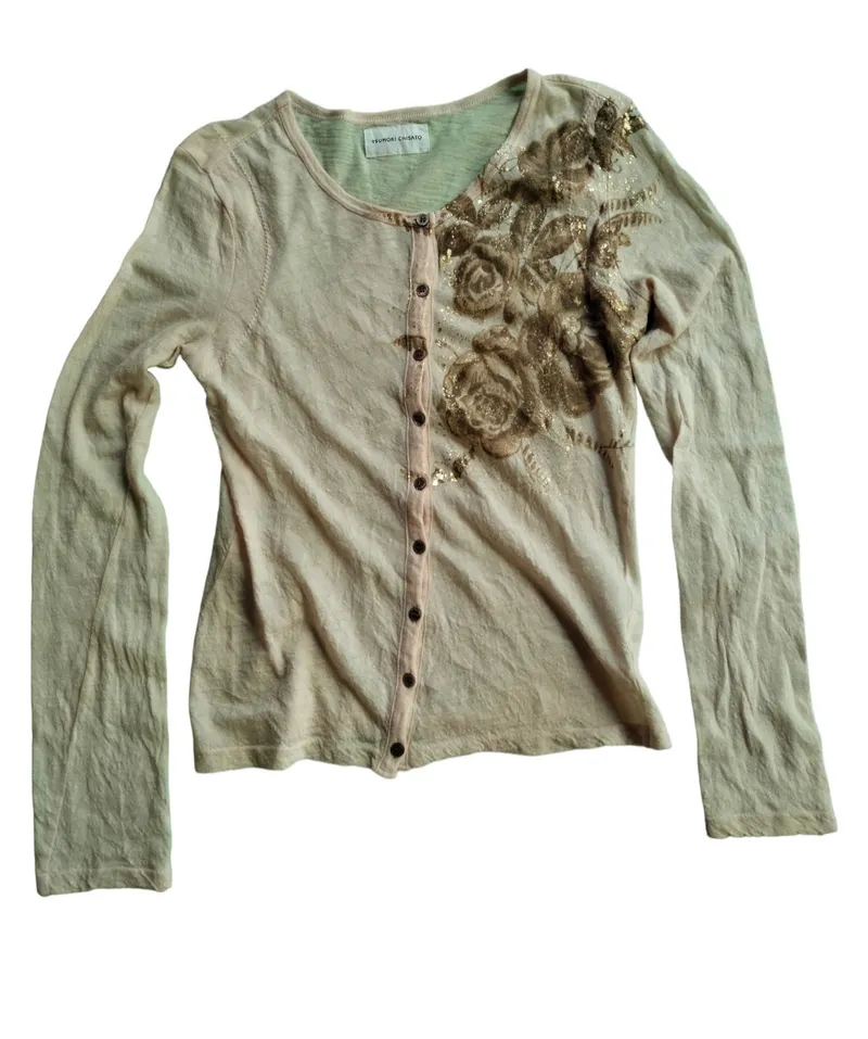 Tsumori Chisato Crop top Wanita tan cream photo 1