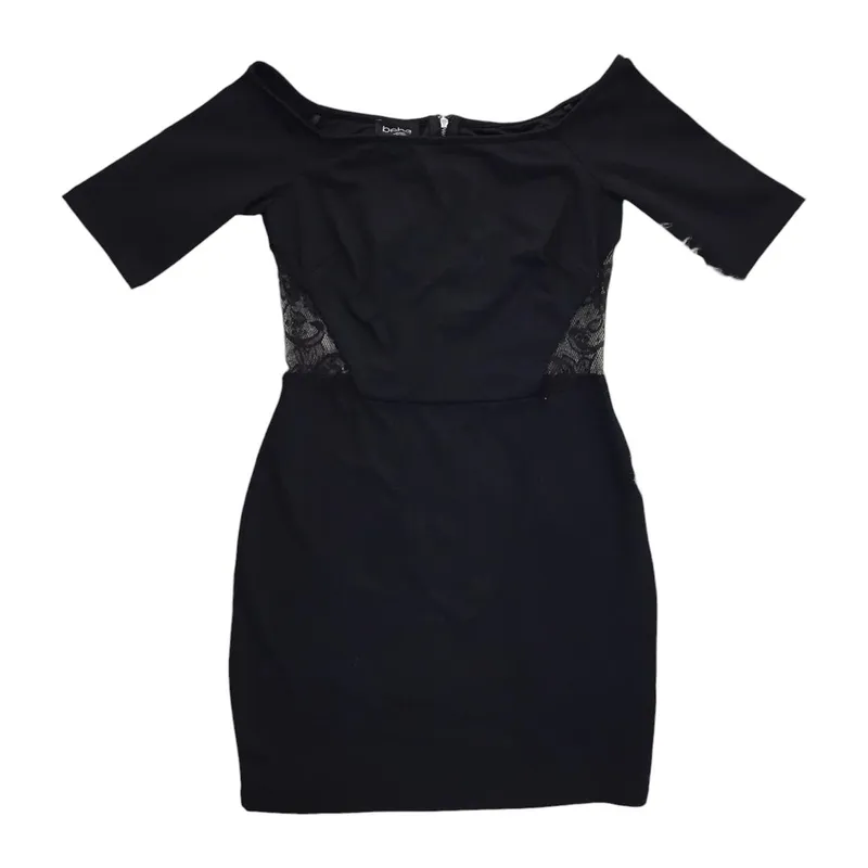 bebe Minimalist Casual Bodycon dress Wanita black photo 1