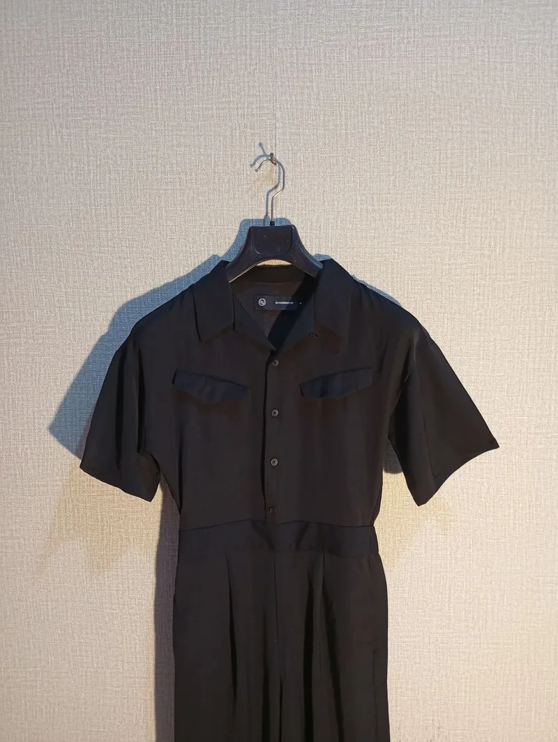Uniqlo Minimalist Futurist Jumpsuit Wanita black photo 1