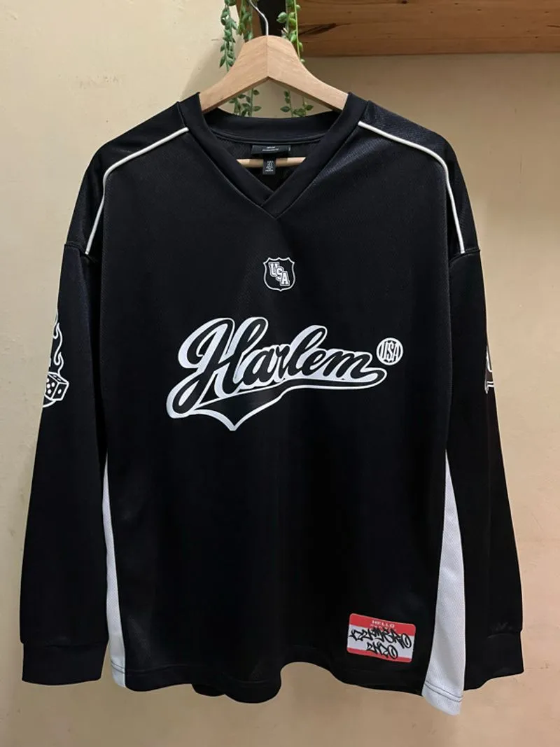 HNM Harlem Jersey LongSleeve Black Original  photo 1