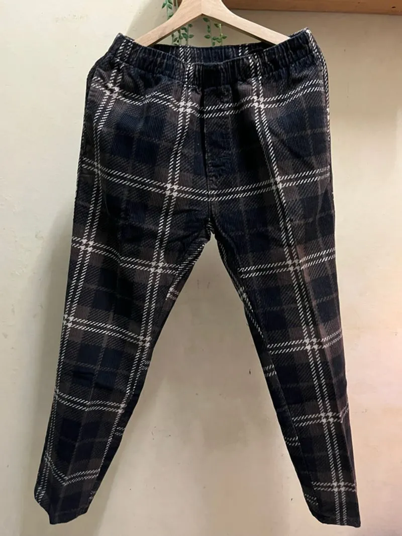 HNM Tartan Corduroy Long Pants  photo 1