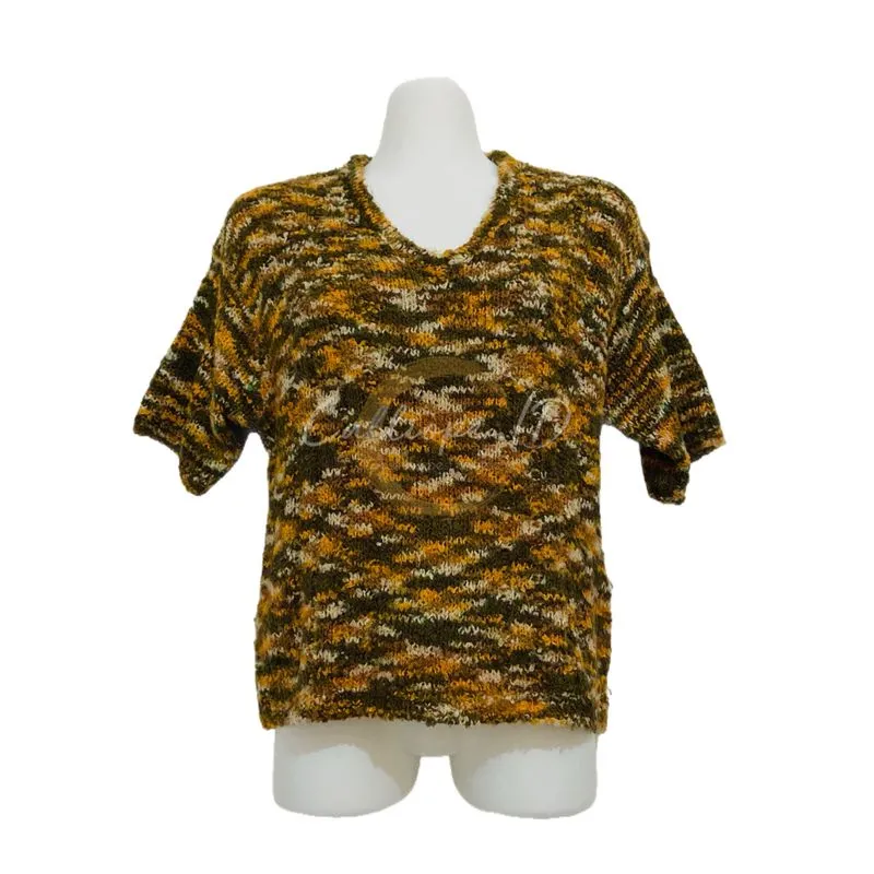 Y2K Casual Blouse Wanita orange photo 1