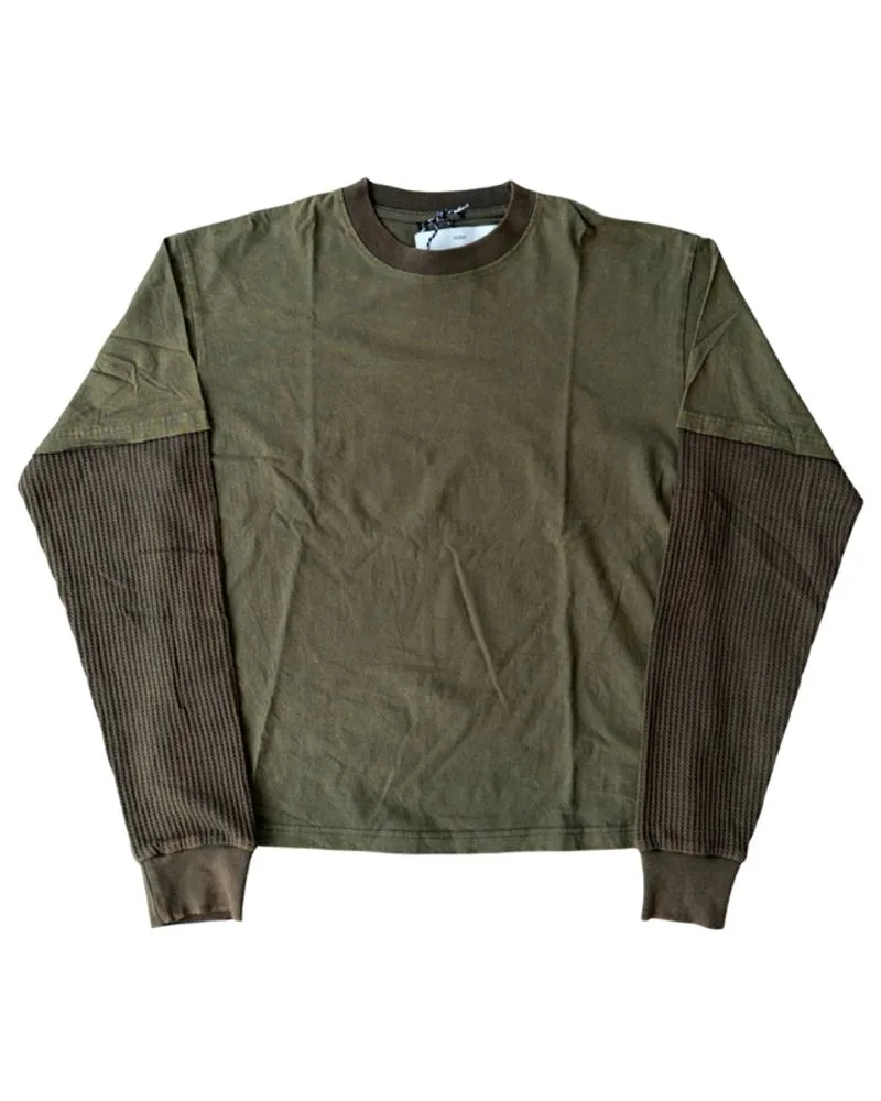 Hotel Official Washed Layered Thermal Green Longsleeve Tee photo 1