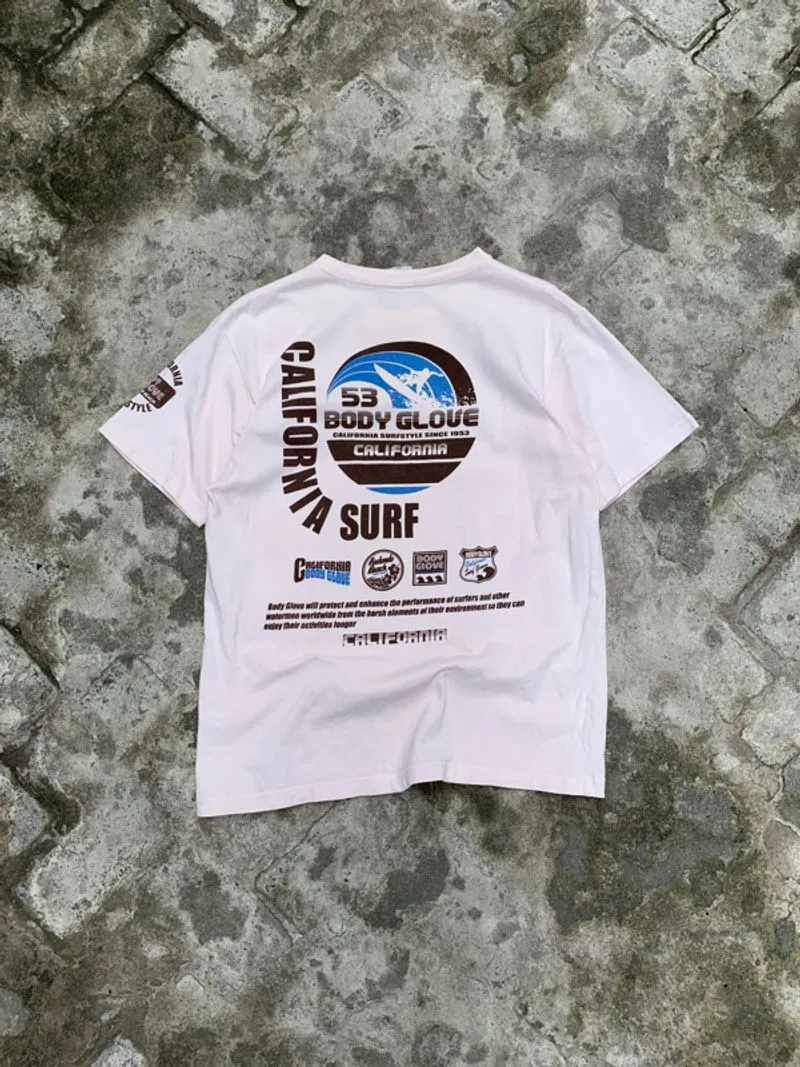 Body Glove Streetwear Y2K T-shirt Pria pink cream photo 1