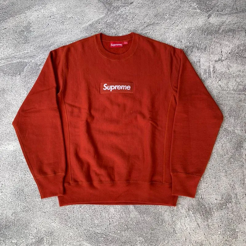 Supreme Box Logo Crewneck Fw18 Rust photo 1