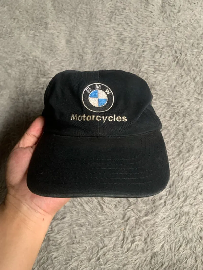 Vintage bmw racing motorcycle cap topi nascar flame choppers photo 1