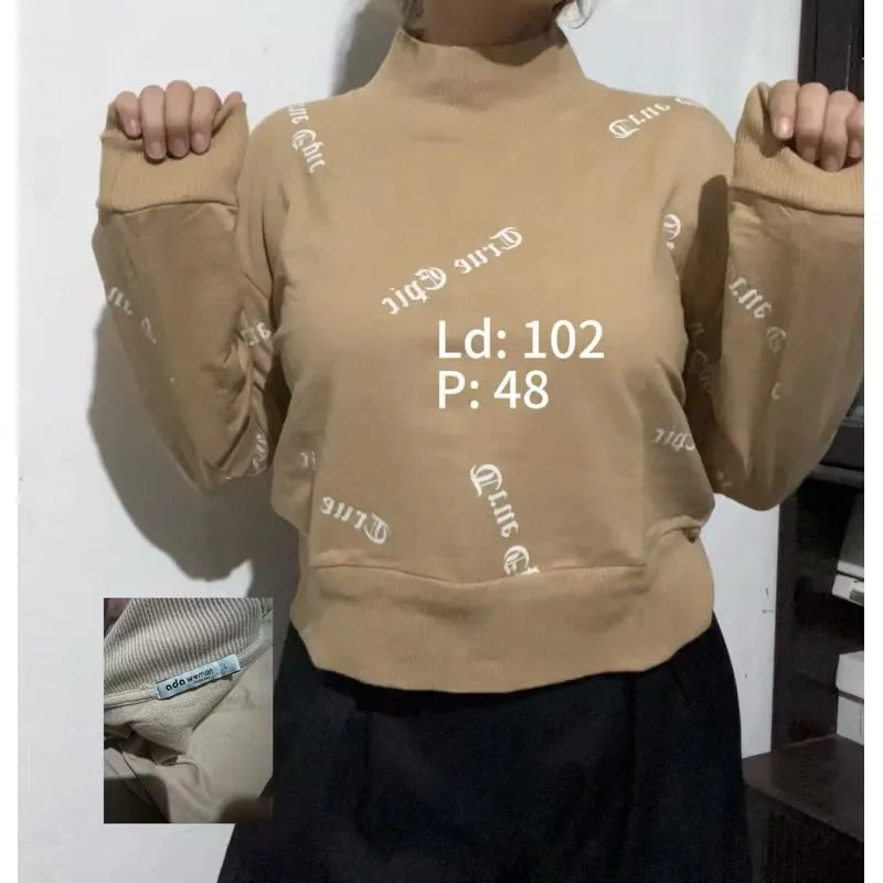 Sweatshirt sweater wanita lengan panjang photo 1