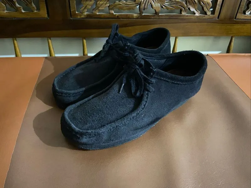 clarks wallabee black photo 1