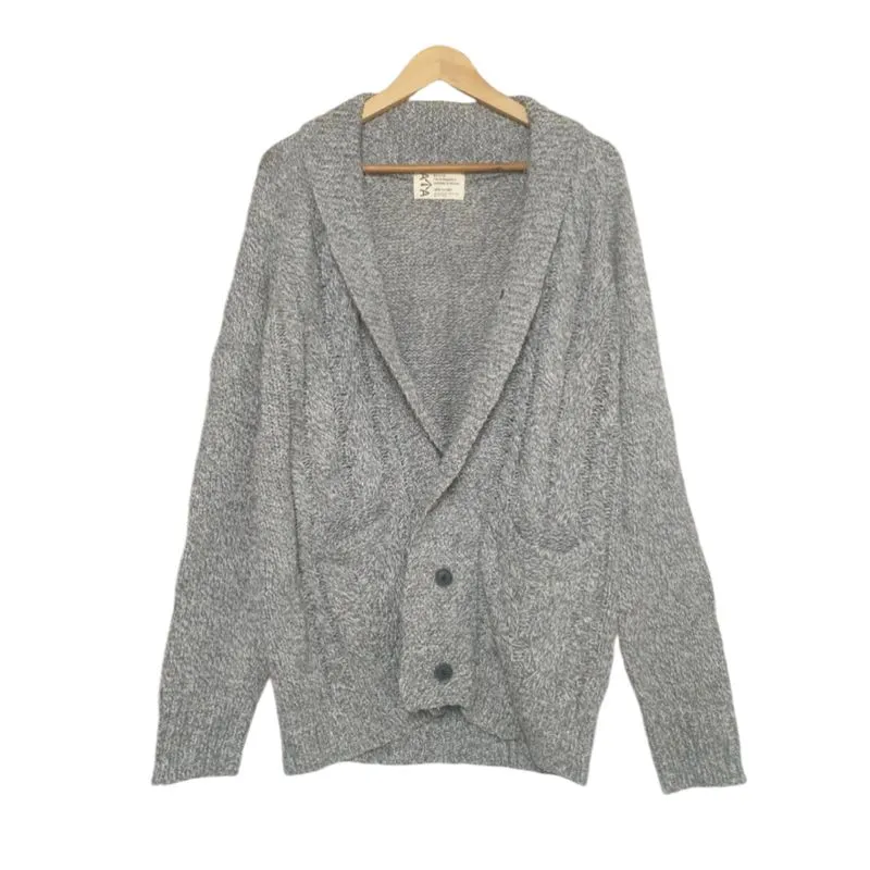 Japanese brand Vintage Streetwear Cardigan Pria gray photo 1